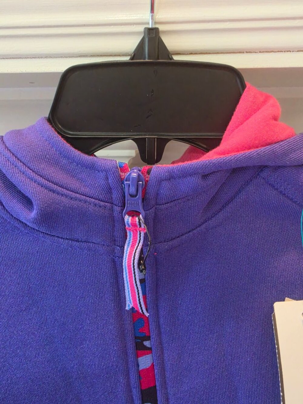 Girls XL-16 hooded purple/pink fleece hoodie Kirkland fleece